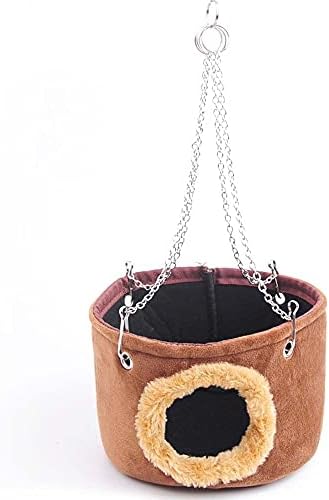 DAOHE Soft with 4бр Chains Fleece for Small Animal Snuggle Hut Hanging Hammock Hamster House Guinea Pig Hideout