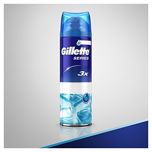 Gillette Series Sensitive Cool Гел за бръснене, 7 грама, Опаковка от 12 броя