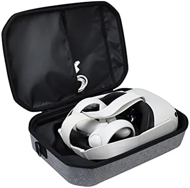 Калъф за очила Oculus Quest 2 VR,Твърд Пътен устойчив на удари Защитен Калъф за Носене, Слот за Слушалки Oculus Quest