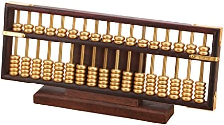 HJHJ Дървена Abacus 17 Колона Математика Професионални Успехи за Възрастни и Деца Калкулатор Брои Инструмент Ретро Стил