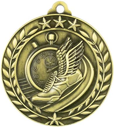 Експресна Медалите Персонални Златен Медал на Пистата с Червена, Бяла и Синя Шията Лента Награда Trophy WAM9