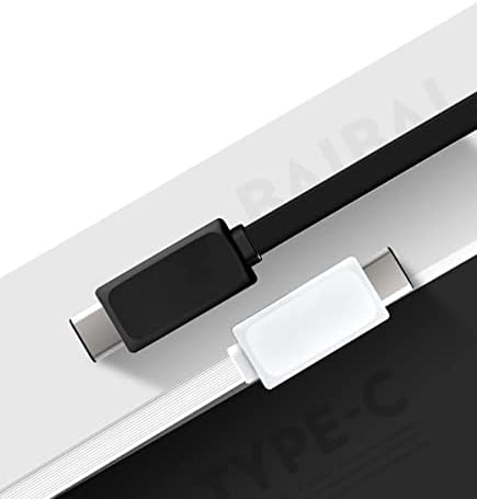 Кабел Quick Power Flat USB-C е Съвместим с Fire HD 10 (2019) със скоростта на USB 3.0 Gigabyte и бързо зареждане! (Бял 3.3ft1M)