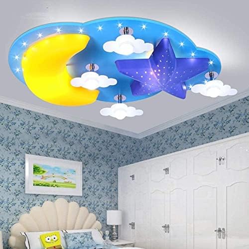 BDRSRX LED Детска Стая, Спалня Тавана Лампа Просто, Лампа Карикатура Звезда Луната Baby Boy Girl Room Тавана Лампа