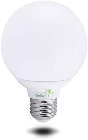 Bioluz LED White Dimmable G25 Globe 6 Watt = 40 Watt Replacement Warm White (2700K) Light Bulb 450 Lumens UL Listed