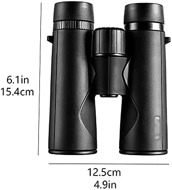 10x42 Компактен Бинокъл за Възрастни и Деца с Прикрепен за смартфон 21 мм Голям Окуляр Бинокъл Ниска Светлина Ръчен Телескоп