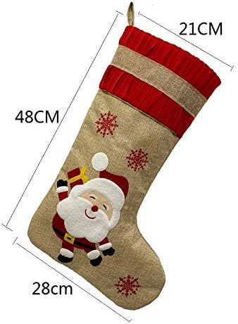 DJASM ZZWZM националния 4ps Коледна Украса Дядо коледа, Снежен човек Лосове Чорапи Коледа Бельо Чорапи Дърво Висулка Чорапи Подарък Чанта Весела Коледа