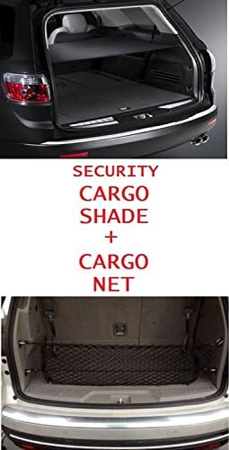 Maxx Express Багажника Cargo Security Area Shade Cover Ebony + Cargo NET KIT for GMC Acadia Buick Enclave Chevy Traverse