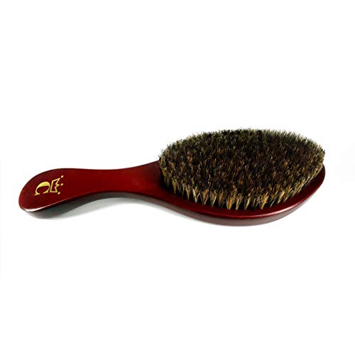 Crown Quality Products The Original Curved Wave Brush - Бордо корпус, Средно-Мека, Премиальная четка от косъм на глиган
