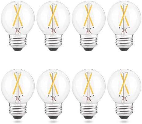 AIELIT 2W Globe LED Edison Bulbs 25 Watts Equivalent (Dimmable), 2700K Топло бяло, Реколта Led Лампа A15/A50 E26 за Полилеи