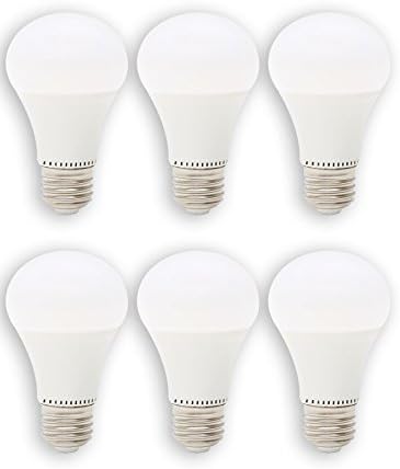 Viribright 2402-6, за Подмяна на 60 W, A19, Led лампа, 6 опаковки, Студено бяло, E26 Edison Base, Dimmable, 90+ CRI, Максимална