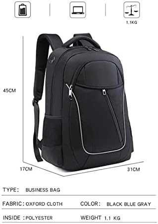 DLZYQ Раница за 17 инчов Лаптоп Раница Мъжете Anti - Theft Бизнес Училищна чанта с Голям капацитет за Пътуване раница (Цвят : синьо размер : 31x17x45cm)