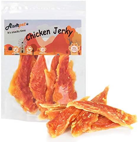 ASMPET Dog Treats Chicken Jerky Tenders, High Protein All Natural Limited Ingredient Chewy Treat for Small Medium & Large