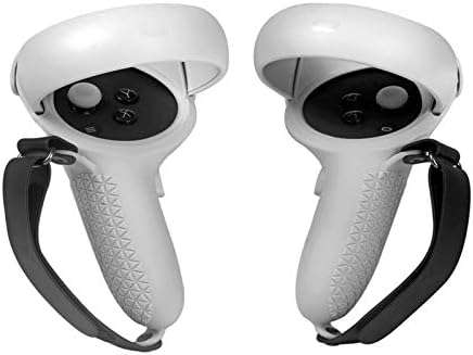 VR Touch Controller Cover Водоустойчив Защитен Калъф, Подходящ за Oculus Quest 2 Силиконовата капачка Капка Пот Стабилна Дръжка Защитно покритие (сив)