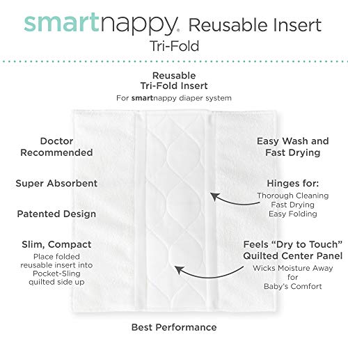 SmartNappy Cotton Muslin by the Amazing Baby, NextGen Hybrid Cloth Diaper Cover + 1 Трикратна Множество вмъкване + 1 за