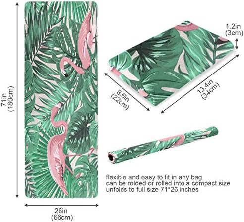 Baofu Flamingo Leaves Non Slip Yoga Mat Exercise Fitness Eco Friendly Hot Mat Long TPE Сгъваем Натурален Нетоксичен Подложка