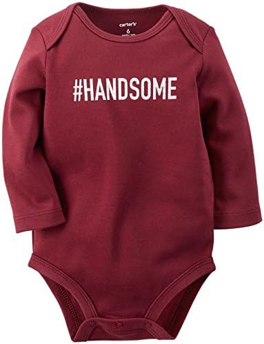 Carter's Baby Boys' Slogan Bodysuit - Красив - 24 месеца