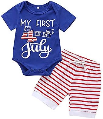 My First 4th of July Baby Boys Outfit American Flag Гащеризон Stars Stripes Shorts Independence Day Patriotic Clothes