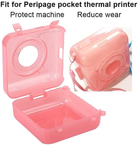 , Защелкивающийся дизайн Защитната обвивка PC Материал за периферни джобен термопринтера за по-голяма практичност(розов)