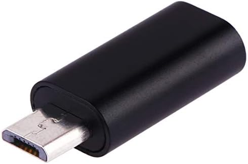 youanshanghang Компютърни аксесоари USB-C/Type-C Женски към мъжки Micro USB конвертор на адаптера (черен) (Цвят : черен)