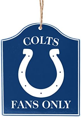 Boelter Brands NFL Indianapolis Colts Дървена Украшение Знак на Вентилатора