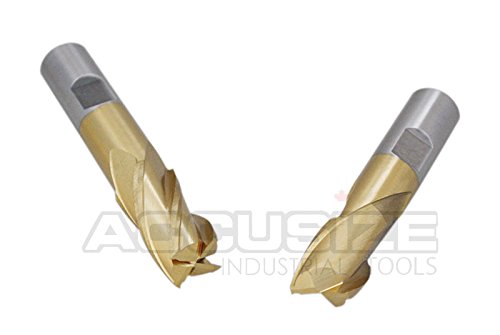 Accusize Industrial Tools 20 Pc H. S. S. Набор от края на ножовете с оловянным покритие, Метричен размер, рязане Диаметър