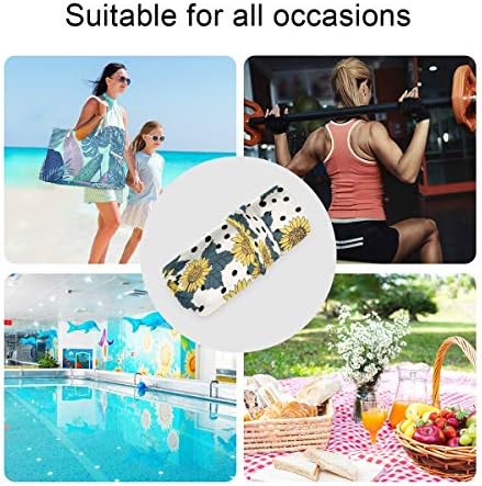 KEEPREAL Sunflower Pattern Wet Dry Bag for Cloth Diaper&Swimsuit,Travel&Beach - Водоустойчив Мокри чанти - идеални за Мокри дрехи, тоалетни принадлежности, 2 опаковки