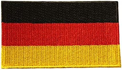 Германия-Deutschland PLAIN Country Flag Small Iron on Patch Герб Badge .. 1.5 X 2.5 Inches ... New