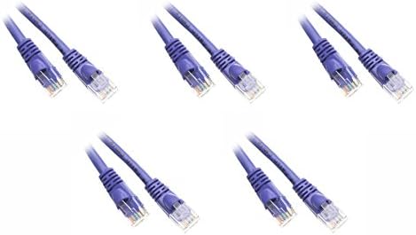 Cat6 6-Инчов Snagless/Molded Boot Ethernet Patch Кабел, 3-Pack, лилаво (CNE36929)