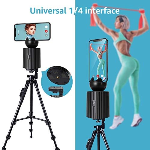favonian Capture Genie Smart Gimbals Stabilizer, 360° Rotation Auto Face Object Tracking Mount Camera, Титуляр на Видеофона,