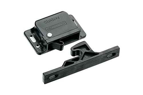 Southco C3-810 Series Passivated Plastic Grabber Catch Side Mount Hidden Push-To-Close Latch with Black Spring, 44N Pullup,