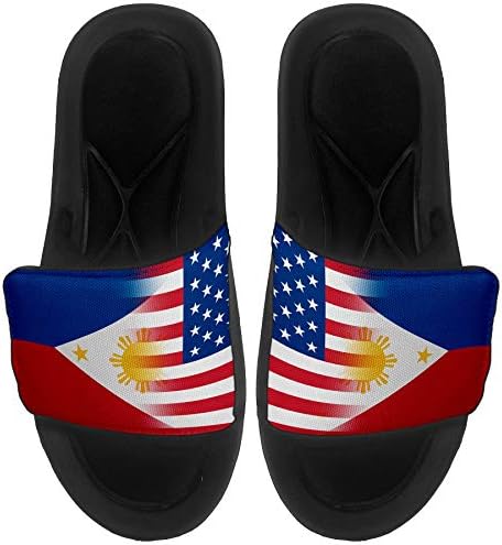 ExpressItBest Меките плъзгащи сандали/Пързалки за мъже, жени и младежи - Flag of Philippines Filipino,Pinoy - Philippines