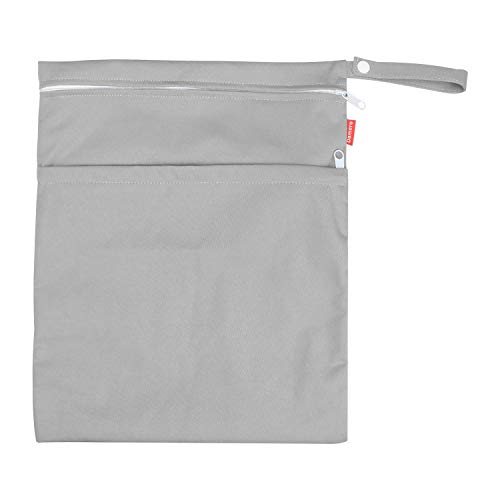 Damero 3pcs Pack Wet Dry Bag for Cloth Diapers Daycare Organizer Bag, Сив