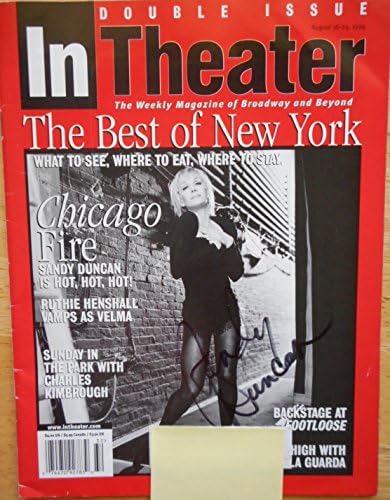 Подписан в списание Theater Magazine със САНДИ ДЪНКАН на корицата от 16-3 август 1999 г., на този търг е представена копие