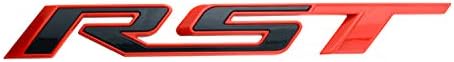 1x 2019-2021 Поколение RST Емблема 3D Странична Врата Крило на Задната Врата Икона Замяна за Chevy Silverado, Tahoe Yukon RST 9.4L (Червена декорация)