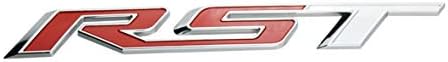 1x 2019-2021 Поколение RST Емблема 3D Странична Врата Крило на Задната Врата Икона Замяна за Chevy Silverado, Tahoe Yukon RST 9.4L (Хром червен)