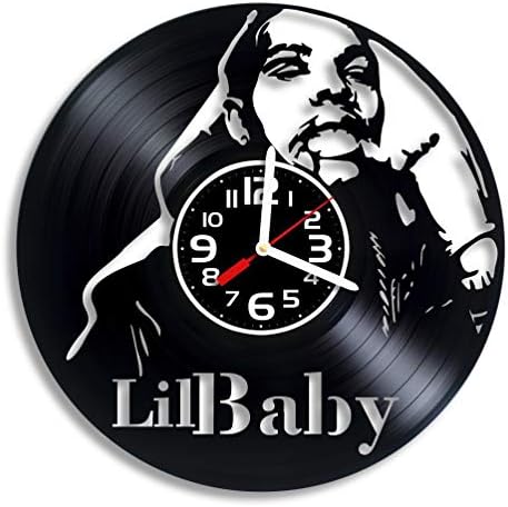 Luchko Decor Complicatible with Lil Baby Рибка Wall Clock, Lil Baby Art, Lil Baby Music Gift for Any Occasion