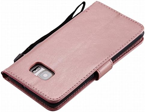 за Samsung Galaxy S6 Edge+ / S6 Edge Plus G928 Case, Ougger Лъки Leaf Printing Портфейла Cover Card Slot Premium ПУ Leather