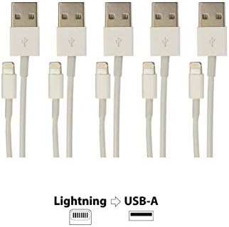 VisionTek Lightning to USB White 1 Метър Кабел, 5 Pack - 900759