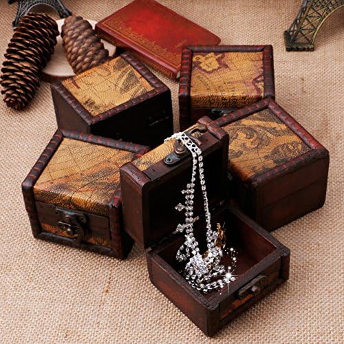 БУЖИ Стари Дървени Карти Кутия За Съхранение Случай на Бижута, копчета за Ръкавели Гърдите на Малък Подарък на Нова