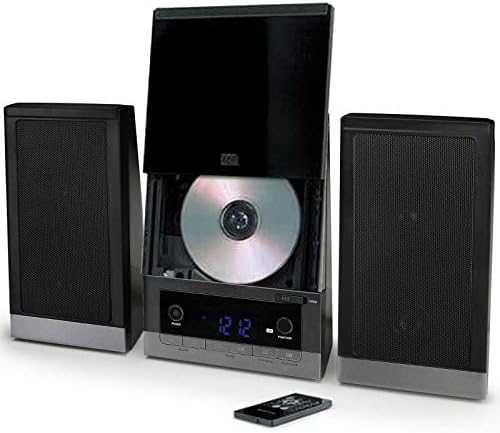 ONN Audio Compact Home CD Music Срок System Вертикална Зареждане с Стереодинамическими Високоговорителя и Цифров AM/FM радио, LCD Дисплей и Aux вход Line in ONB-203-AA Реновирана