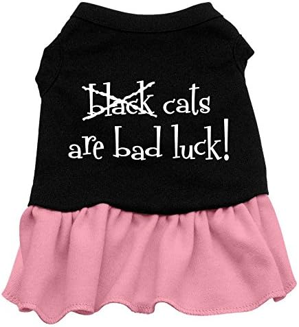 Mirage Pet Products 14-Inch-Black Cats are Bad Luck Screen Print Dress