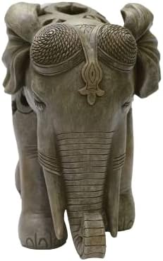 Nature's Mark 8 H Elephant Decor Статуя на Смола Ръчна Дърворезба на Статуетка на Слон Домашен Декоративен Акцент (цвят
