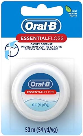 Oral-B Essential Floss, Вощеная, Мятная, 54 ярд (50 метра) - Опаковка от 2 броя