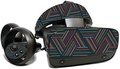 MightySkins Skin for Oculus Rift S - Triangle Stripes | Защитно, здрава и уникална vinyl стикер wrap Cover | Лесно се нанася, се отстранява и обръща стилове | Произведено в САЩ