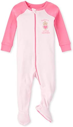 The Children 's Place Baby Girls' Long Sleeve Footed Stretchie