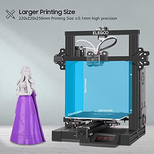 ELEGOO 3D Принтер Neptune 2D FDM 3D Принтер Безшумна дънна платка, захранване за сигурност,Подновени и печат на Подвижна