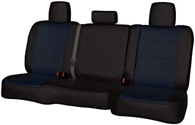 Седалка на третия ред: ShearComfort Custom Waterproof Cordura Седалките на Ford Taurus X (2008-2009) черен на цвят със сини намаляване на 50/50 отзад и отдолу с регулируеми облегалки за глава