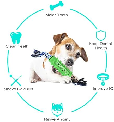 Ymhophop Dog Ivan Toys with Teeth Cleaning, Interactive Въжето Toys, Aggressive Chewers Toothbrush and Food Dispensing