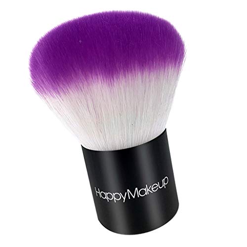 N/A Portable Kabuki Face Powder Blusher Brush Foundation Makeup Козметичен инструмент - Лилаво, 7 см