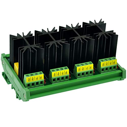CZH-LABS DIN Rail Mount 12 Amp Solid State Relay SSR Module, in 4~32VDC, Out 100 ~ 240VAC. (4 канала)